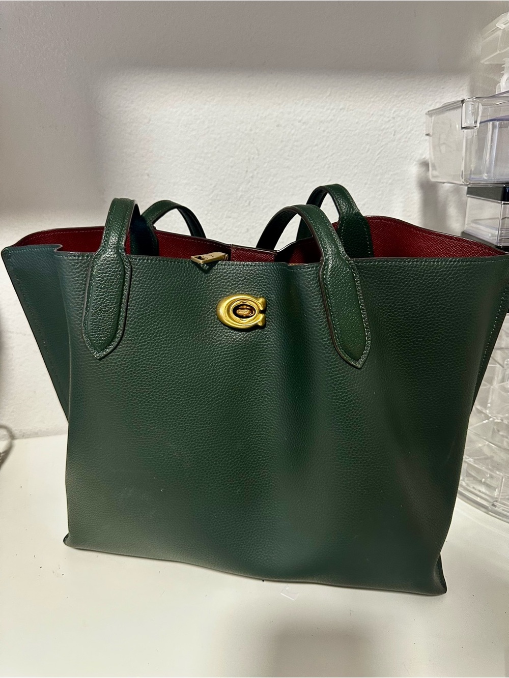 Coach Willow Work Tote - Dark Green